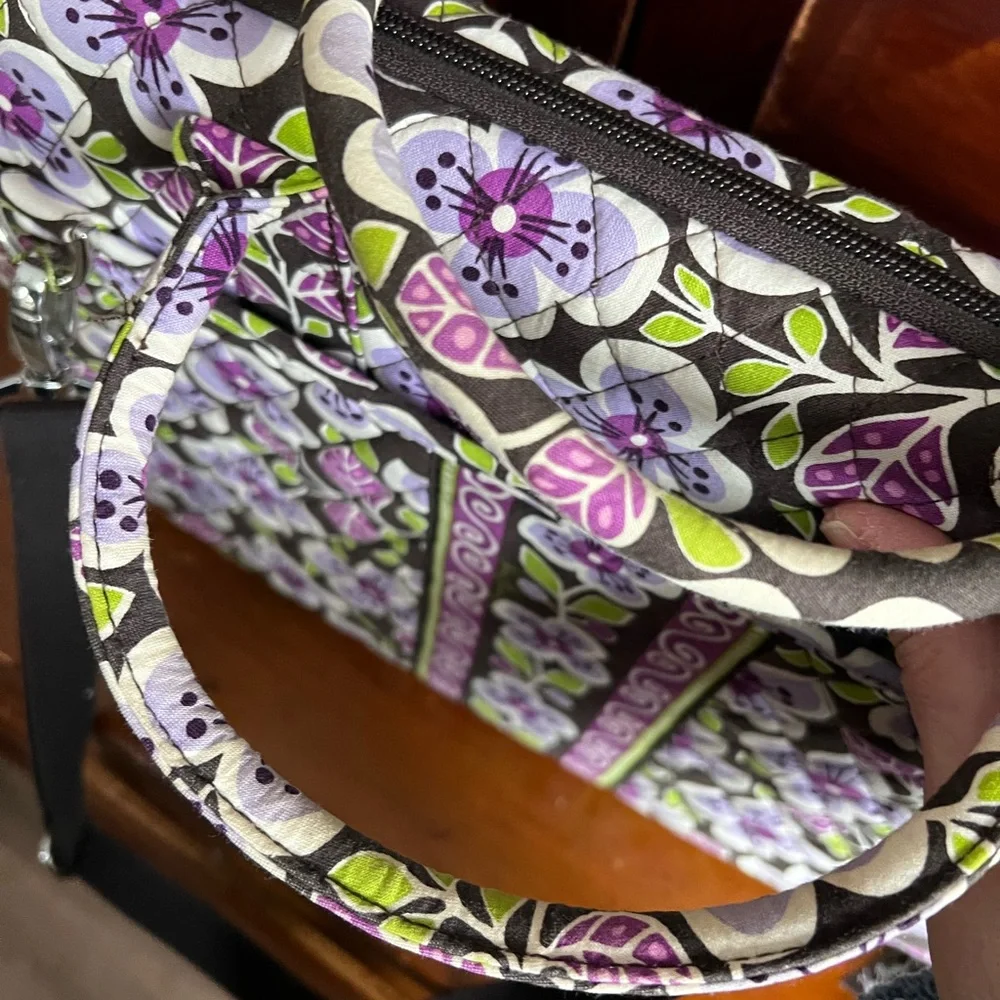 Retired Vera Bradley hard shell laptop portfolio case/bag retired Plum petals - Picture 10 of 10